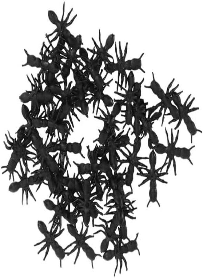Czhotg 100Pcs Fake Black Ant Realistic Imitation for Halloween Prank and Sophisticated Design Executive Desk Gag and Practical Jokes Gag, Decorations,This product is not suitable for children under 12 - Image 1